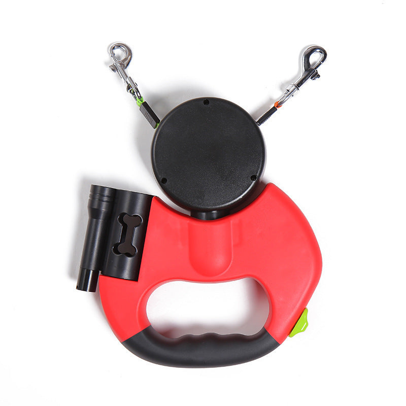 PawLink™ Dual Retractable Dog Leash with LED Light